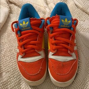 Adidas Rivalry Simpson Hugo Bright Orange and Blue Sneakers